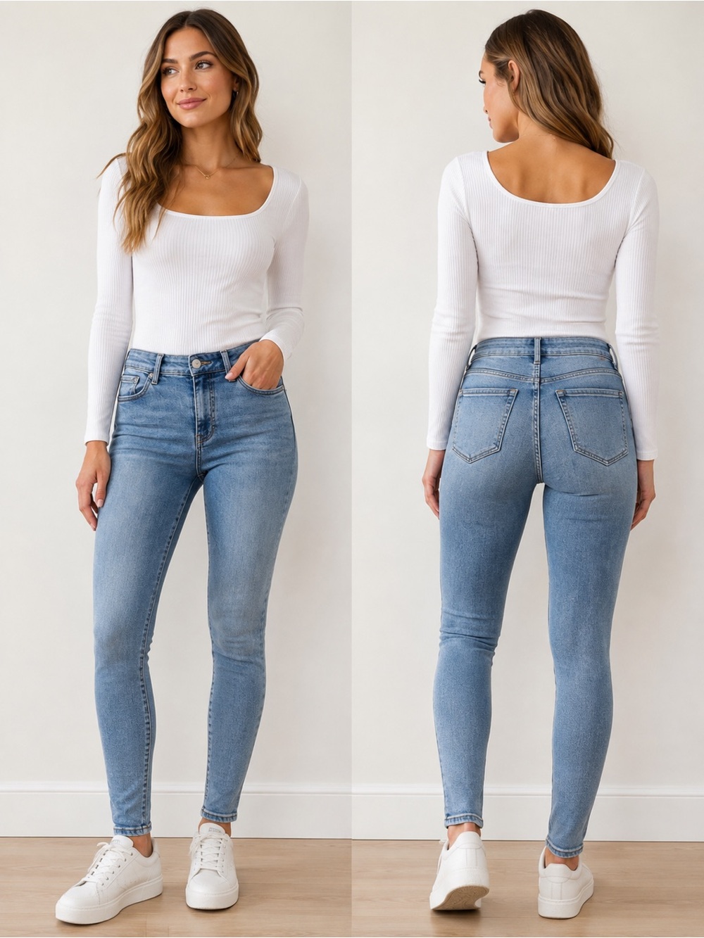 Women's Light Blue Skinny Jeggings